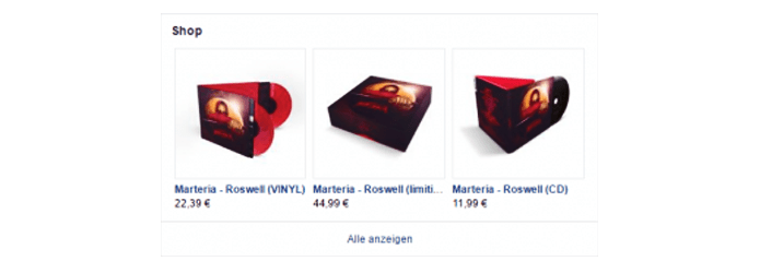 Materia Album-Promotion: „Roswell“ lässt sich direkt auf Facebook kaufen / © Musik-Marketing.net