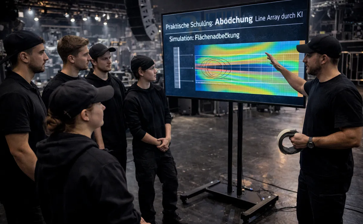 Line-Array Simulation auf einem Monitor &copy; Engelmann Promotion