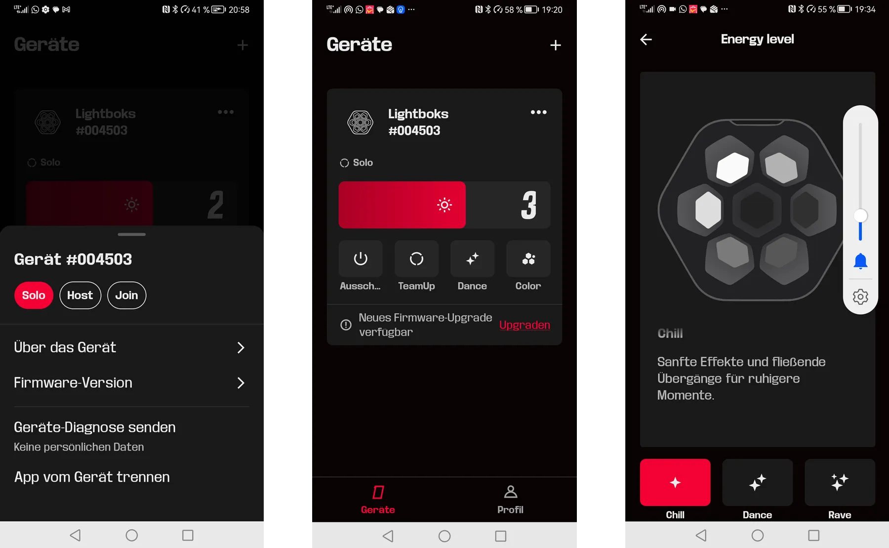 Einstellungen in der Handy-App © Engelmann Promotion