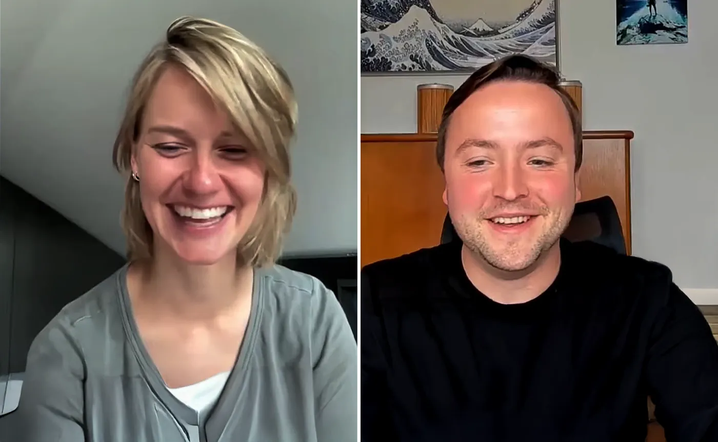 Yasi Hofer mit Leonard Stahl im Online-Interview 2025 / © StageAID