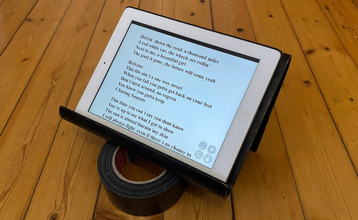 So sieht das ganze mit professioneller Tape-Stütze aus. © Leonard Stahl