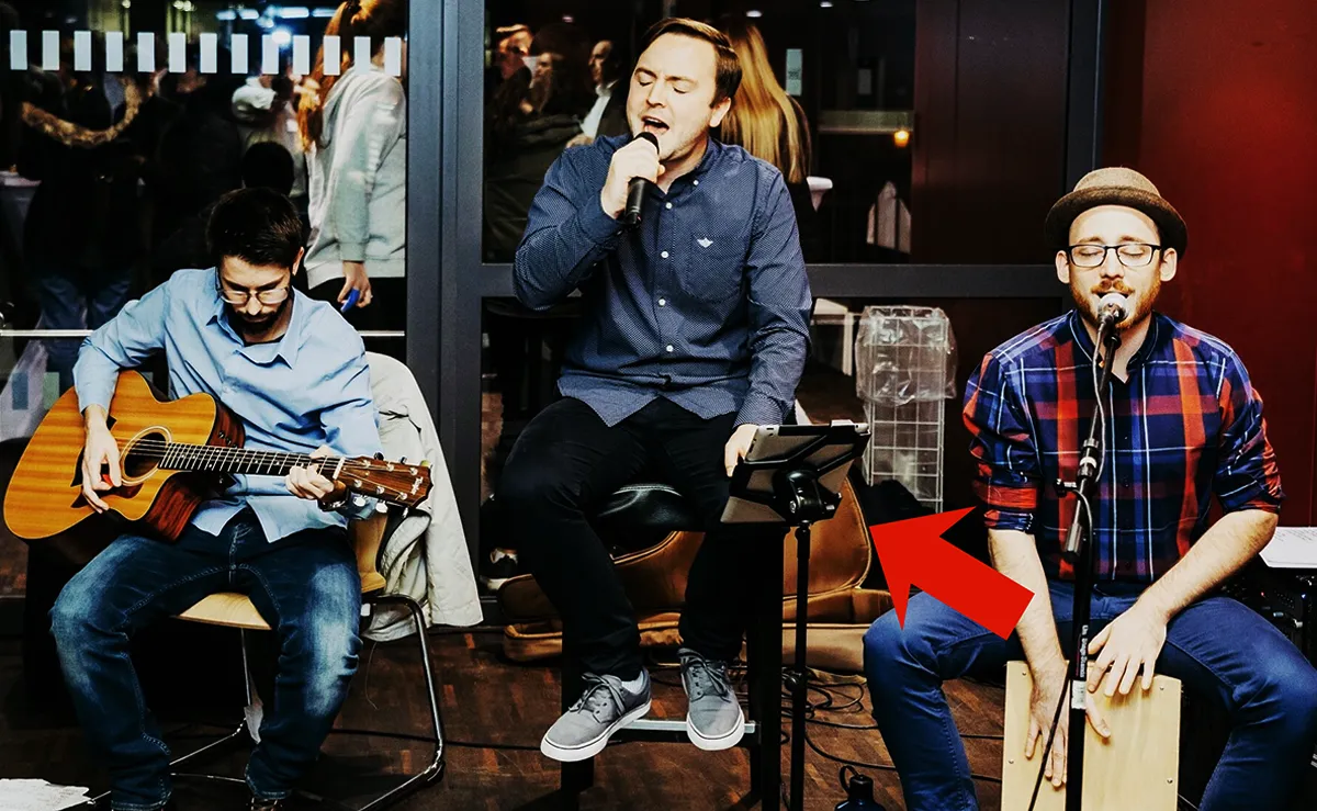 Das Tablet im Einsatz bei einer LIO Akustik Show. © Leonard Stahl