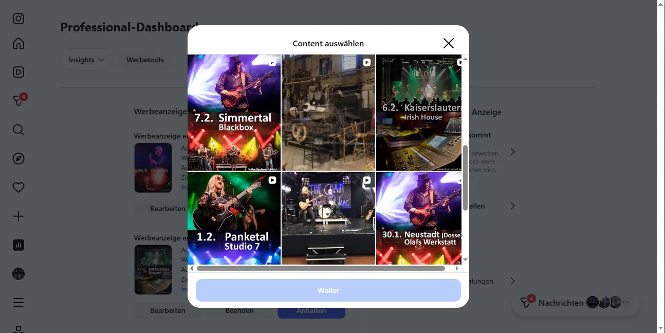 Anzeige auswählen (Zur Vergrößerung ins Bild klicken) © Chris Hinz