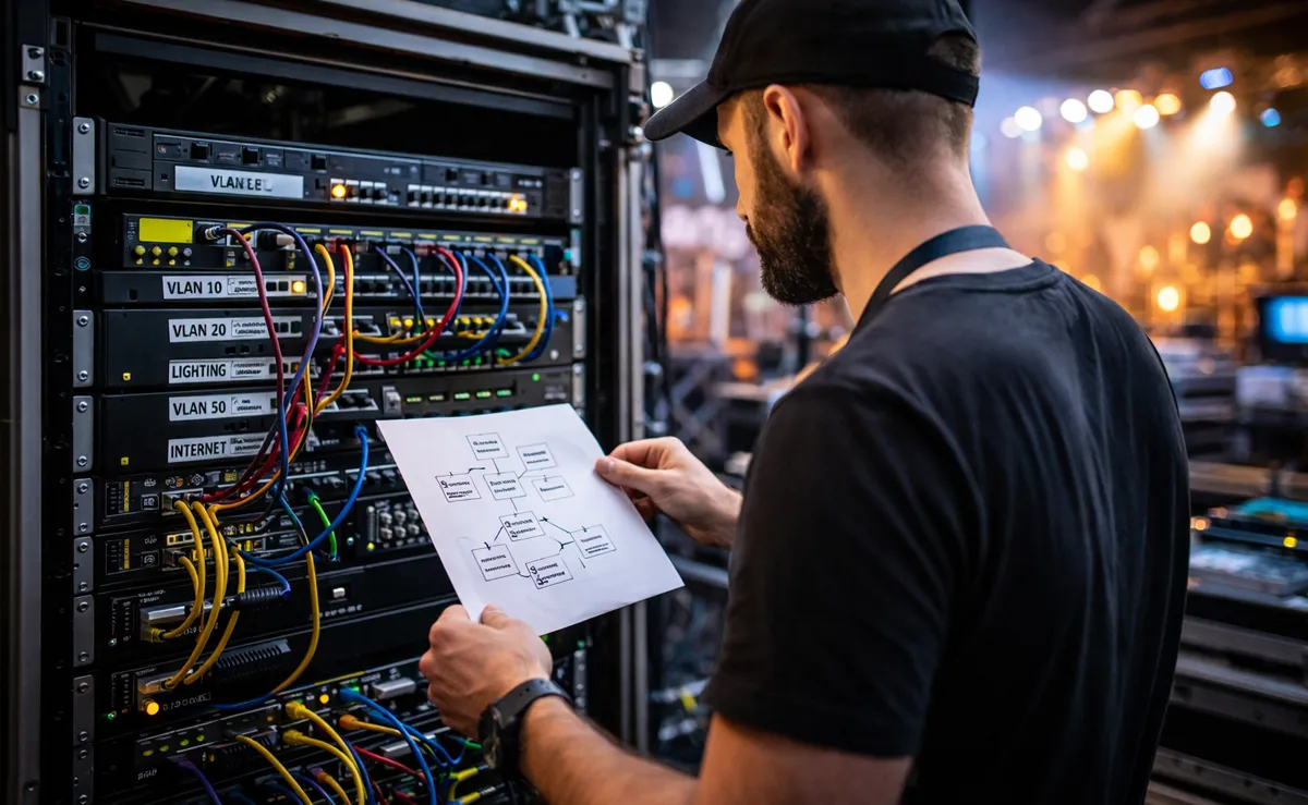 Ein Techniker mit Plan … © KI generiert, Engelmann Promotion