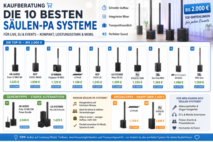 Die 10 besten Säülensysteme von 1000 -2000 €