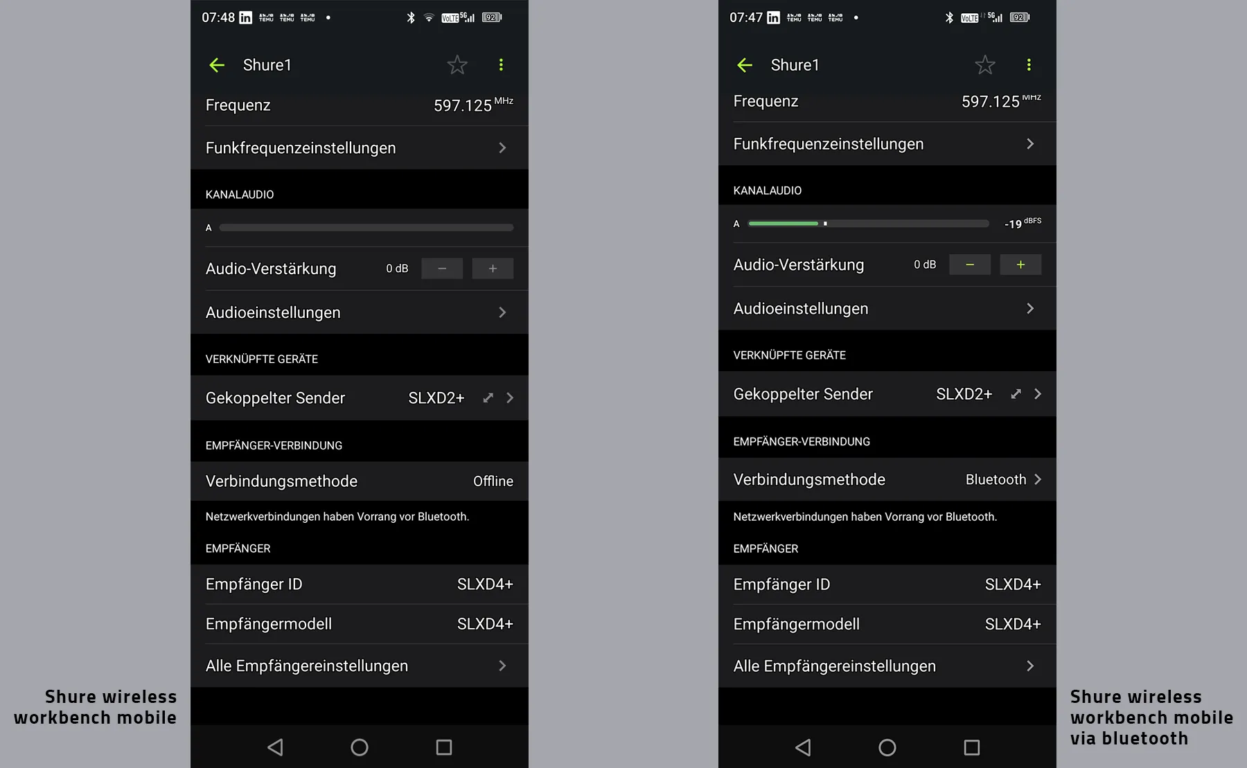 Die Shure-Wireless-Workbench-Mobile-App © Shure