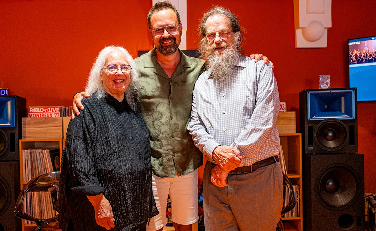 Meyer Sound Executive Vice President Helen Meyer, Montreux Jazz Festival CEO Mathieu Jaton, Meyer Sound President & CEO John Meyer © Ralph Larmann