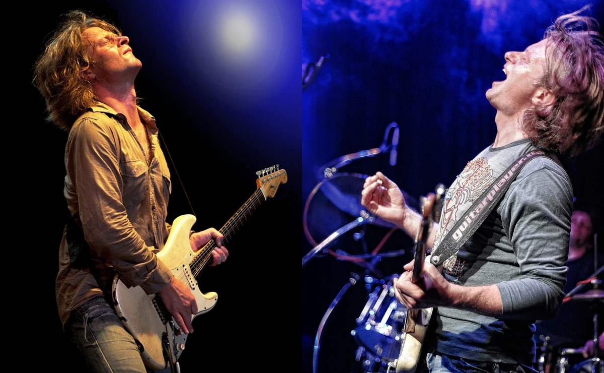 Thomas probiert den neuen AMP X im Livemodus aus ... © BluGuitar