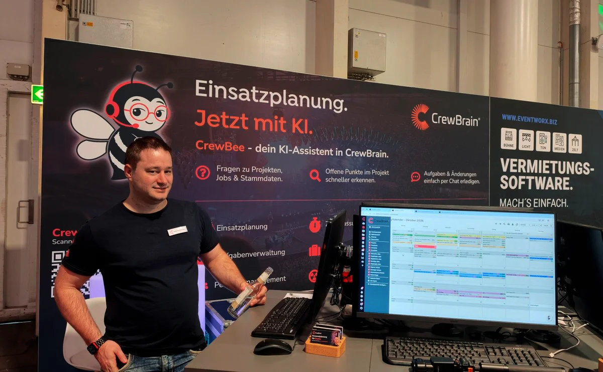 KI hält Einzug in die Einsatzplanung: der Stand von CrewBrain © Engelmann Promotion